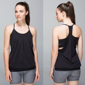 Lululemon Black Circle Mesh No Limits Tank w/ Black Camo Luon Bra